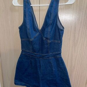 Denim romper